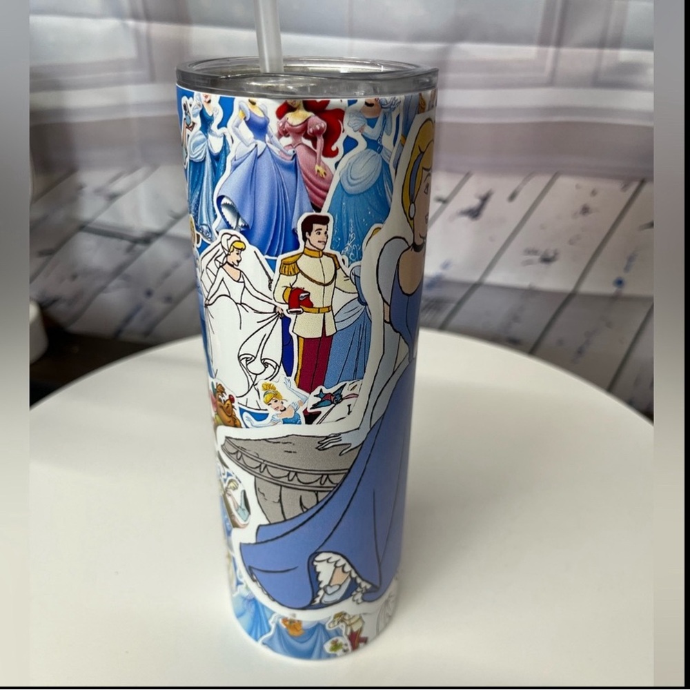 Handmade Snow White And Friends Tumbler.‎ NWOT